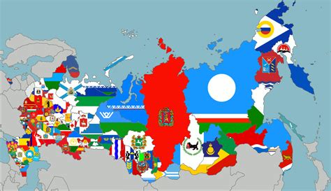 "Map of Russia with the flags of its regions" by eightist in vexillology in 2021 | Map, Flag ...