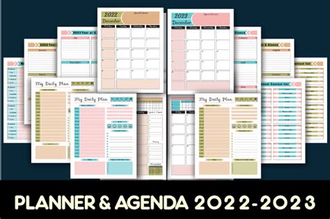 Planner & Agenda 2022-2023 | KDP Planner Graphic by RubyArt · Creative Fabrica