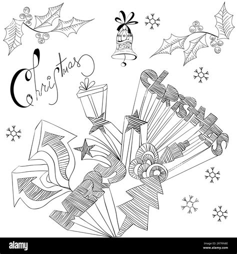 Doodle style christmas background Stock Vector Image & Art - Alamy