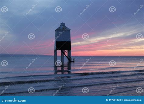 Burnham on Sea Low Lighthouse Stock Photo - Image of sunset, lighthouse: 197301138