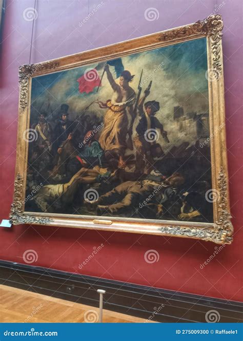 Delacroix S Liberty Leading the People on Display in the Louvre Museum in Paris, France ...