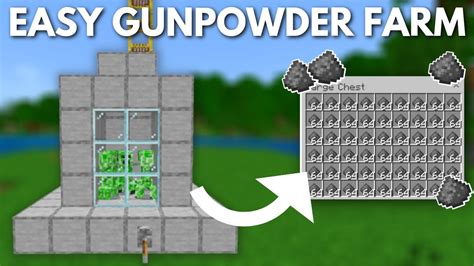 EASY GUNPOWDER FARM TUTORIAL IN MINECRAFT BEDROCK 1.20 (mcpe/java) - YouTube