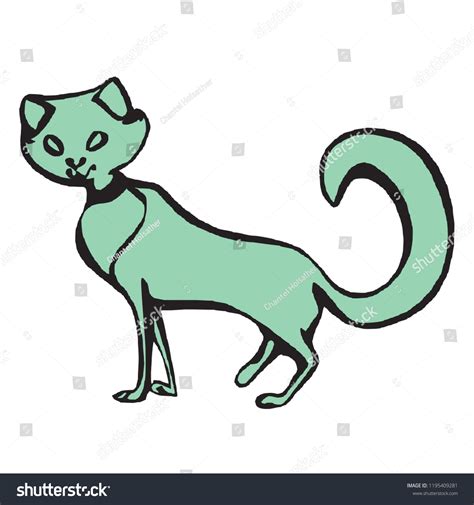 Cat Vector Lineart Stock Vector (Royalty Free) 1195409281 | Shutterstock