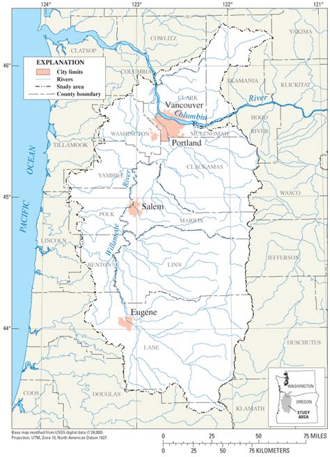 Willamette River Map