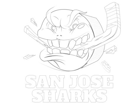 San Jose Sharks Logo Coloring Page Coloring Pages