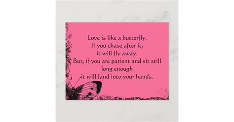 Love is Like A Butterfly Postcard | Zazzle