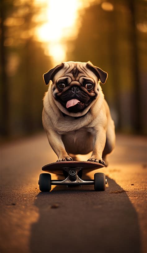 Download Pug, Dog, Skateboard. Royalty-Free Stock Illustration Image - Pixabay