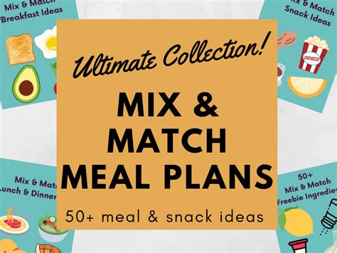 Set of 50+ Mix-and-Match Meal + Snack Ideas (Flexitarian) - Plant Based with Amy