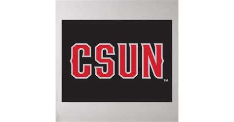 CSUN Logo on Black Poster | Zazzle