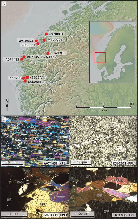 (a) Locations of eclogite samples from the Western Gneiss Region ...