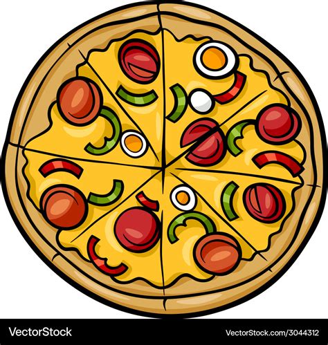 Italian pizza cartoon Royalty Free Vector Image