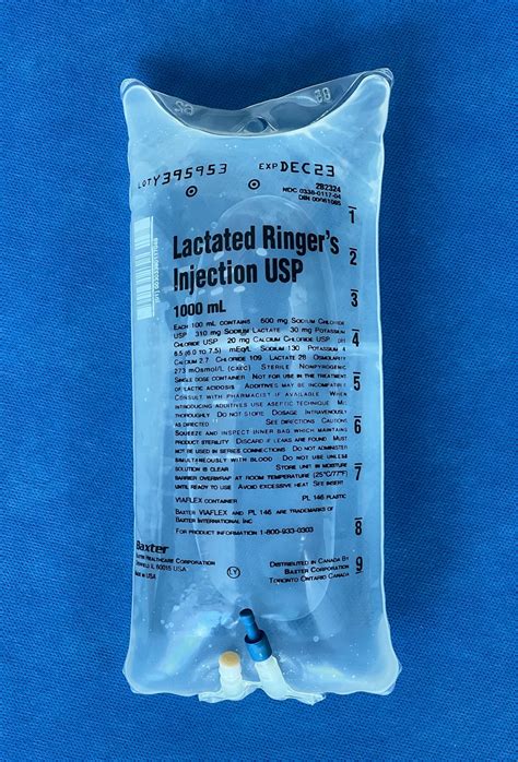 No Rx Required - IV Lactated Ringer's Fluid Bag (LR) Electrolyte Repla ...