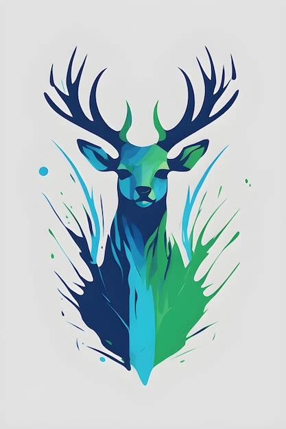 Premium AI Image | blue green colorful logo minimalist logo