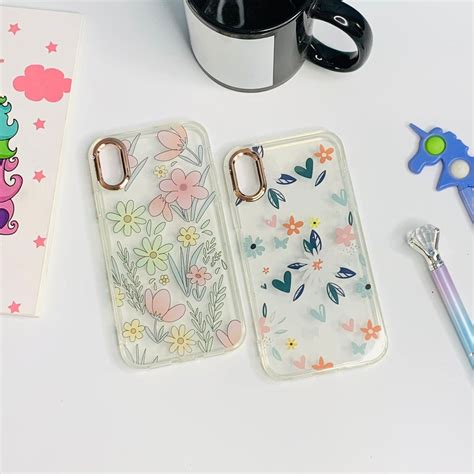 Transparent Floral Crome Case for Iphone XR – Covers Emporium