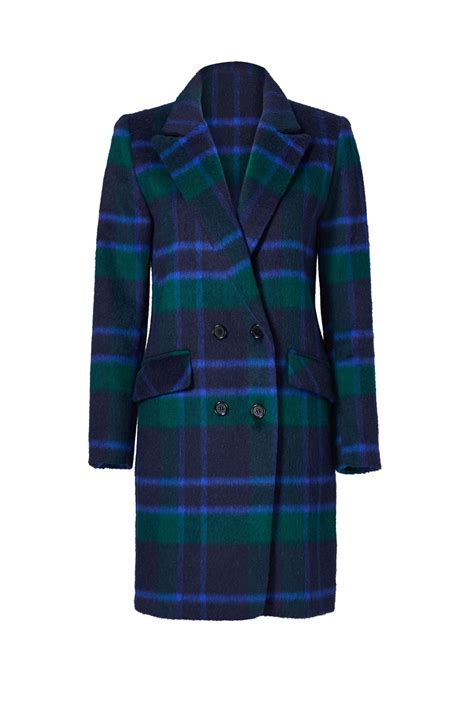 Blue Plaid Long Coat by J.O.A. for $29 | Rent the Runway