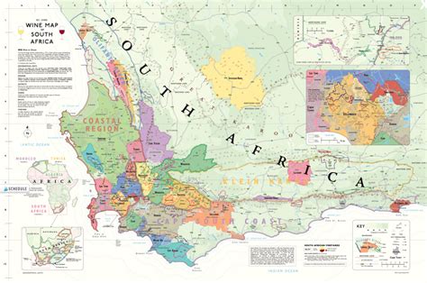 South African Wine Map