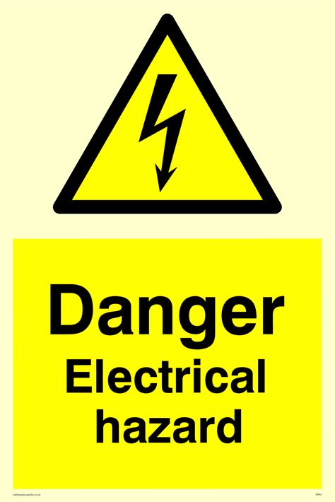 Danger Electrical Hazard from Safety Sign Supplies