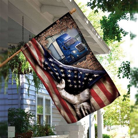 Freightliner Trucks American Flag - Flagwix