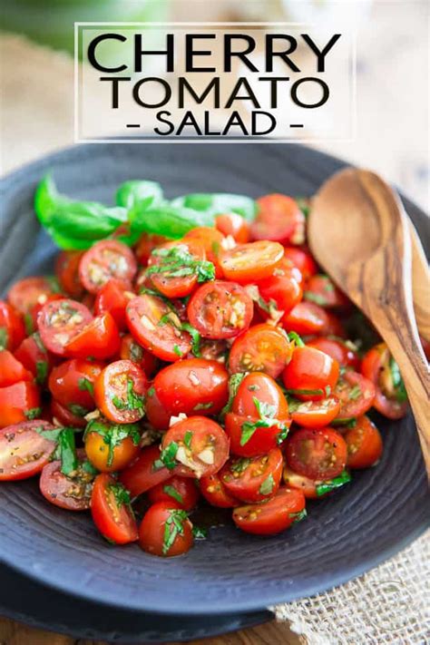 Quick and Easy Cherry Tomato Salad • The Healthy Foodie