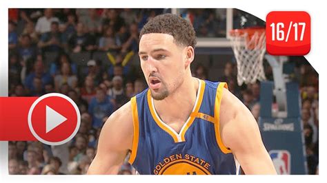 Klay Thompson Full Highlights vs Thunder (2017.03.20) - 34 Pts, 6 Reb ...