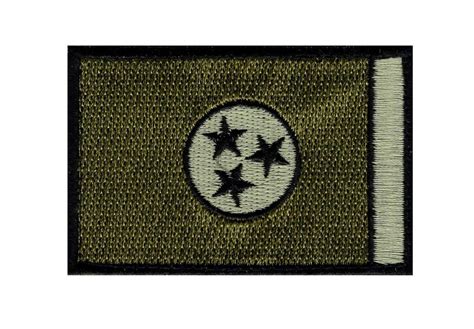 Tennessee State Flag Patch (Embroidered Hook) (Green) – MILTACUSA