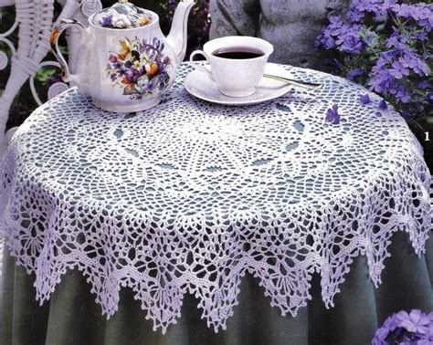 Decoration Easy Crochet Tablecloth Tablecloth Oval Crochet Pattern ...