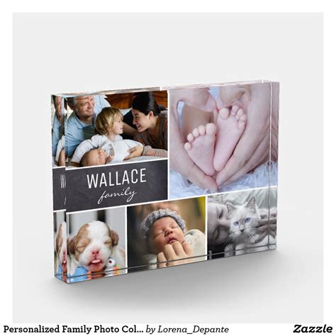 Personalized Family Photo Collage, Name Frame | Zazzle