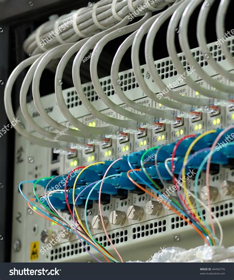 Shot Of Servers And Network Cables In A Technology Data Center See More ...