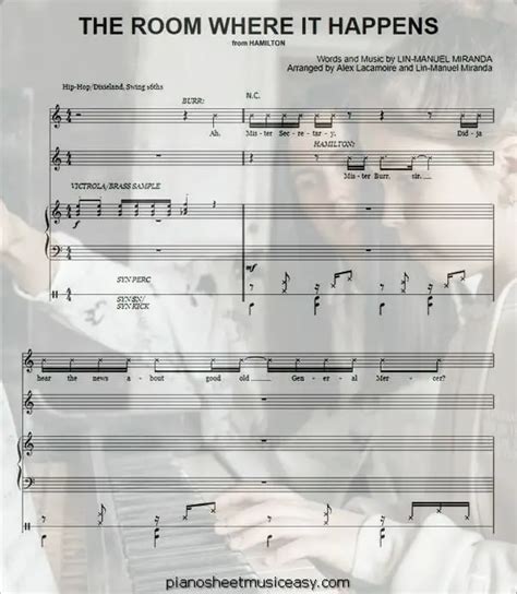 the room where it happens sheet music - A Minor