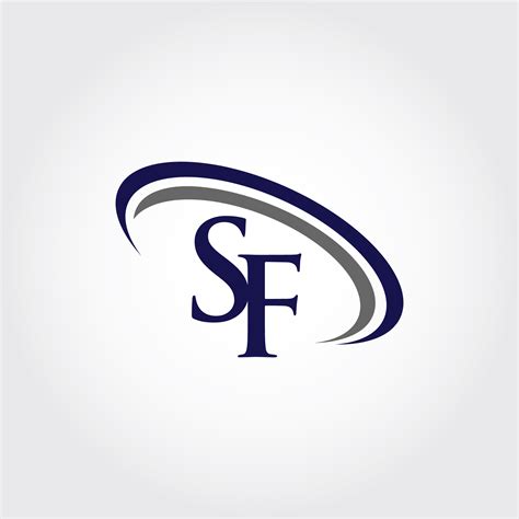 Monogram SF Logo Design By Vectorseller | TheHungryJPEG