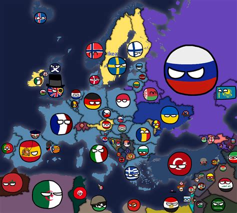 ArtStation - Map of Europe 2021 with Countryballs