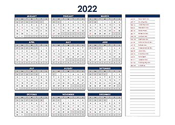 2022 Broadcast Calendar Excel Flowchart - Summer 2022 calendar