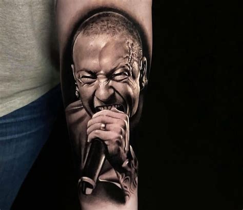 Chester Bennington tattoo by Lena Art Mgk Tattoos, Music Tattoos, Body Art Tattoos, Chester ...