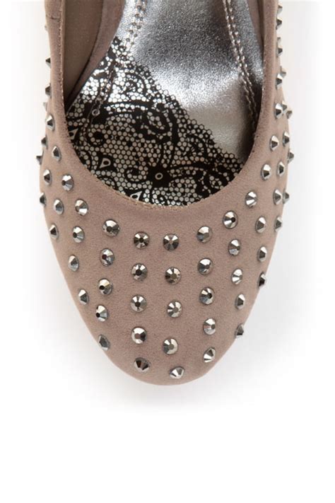 Society 86 Viral 32 Taupe Rhinestone Riot Platform Pumps - $46.00