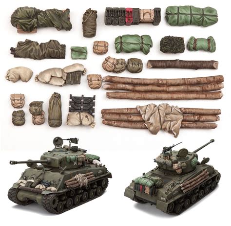 1/16 scale resincast model M4A3E8 Stowage Set | Dioramas, Vehiculos, Miniaturas