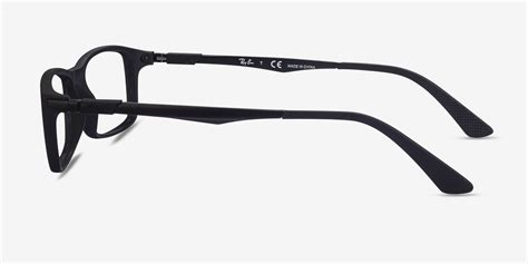 Ray-Ban RB7017 - Rectangle Black Frame Eyeglasses | Eyebuydirect Canada