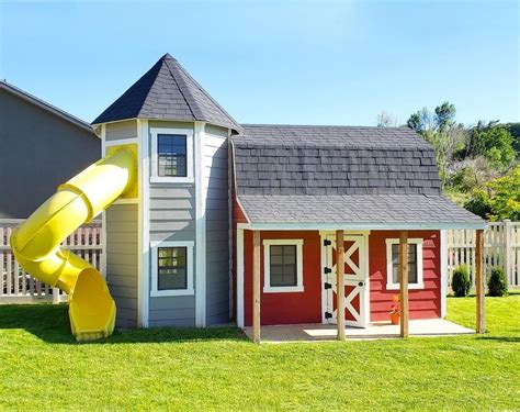 Barn & Silo Playhouse Plan・2-Options | Playhouse plan, Play houses, Kids barn