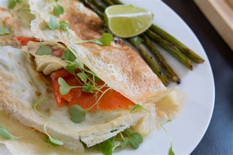 Smoked Salmon Crepes with Creamy Mustard Sauce - Kravings Food Adventures