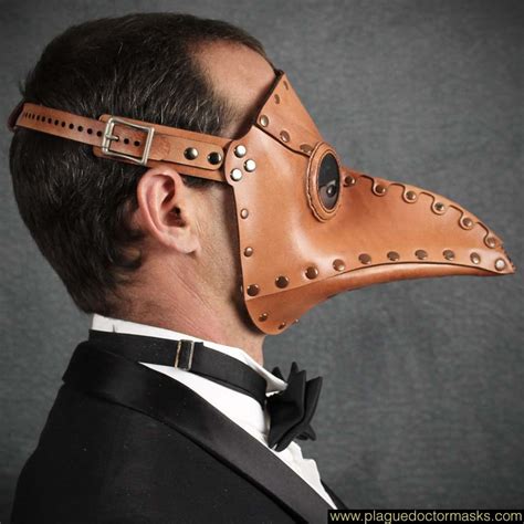 Plague Doctor Mask Brown Leather - Plague Doctor Masks