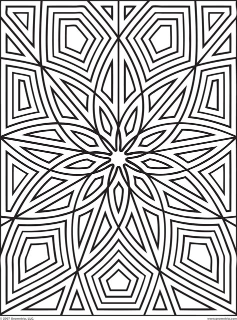 Geometrip.com - Free Geometric Coloring Designs - Rectangles | Geometric coloring pages, Pattern ...