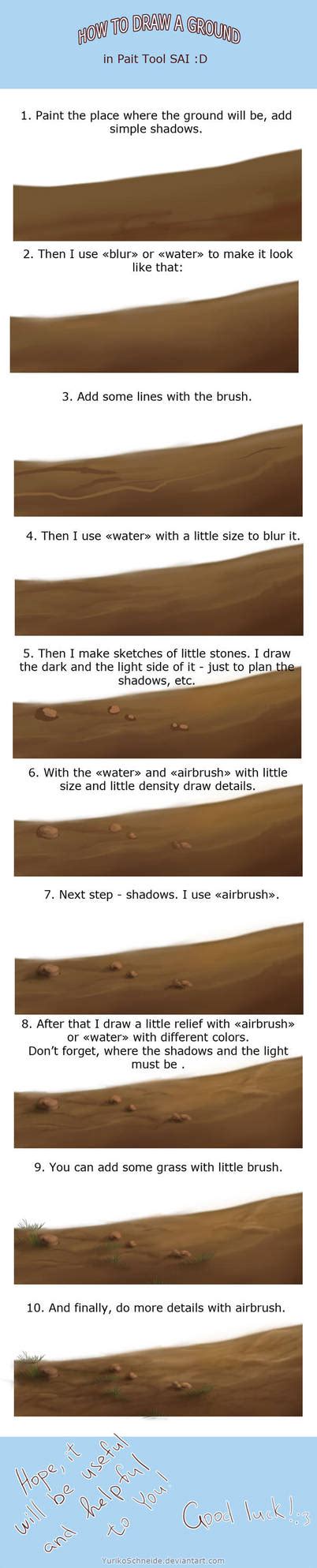 Tutorial: How to draw ground by YurikoSchneide on DeviantArt