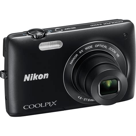 Nikon Coolpix S4300 Digital Camera (Black) 26305 B&H Photo Video