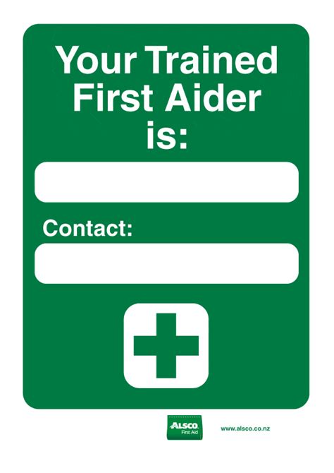 First Aid Signs - Alsco New Zealand