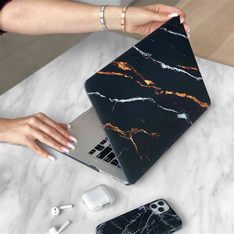 Tiger Black Marble MacBook Case – VelvetCaviar.com