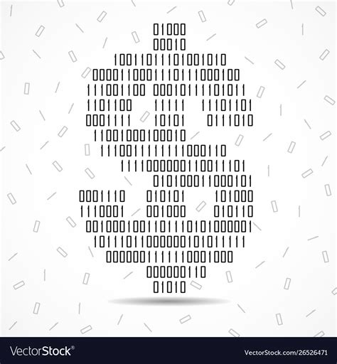 Abstract sign dollar binary code logo Royalty Free Vector