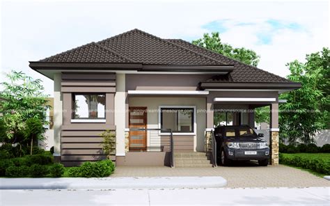 One story Small Home Plan with One Car Garage - Pinoy House Plans