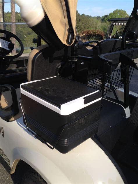 Golf cart coolers come in a variety of styles - this one attaches to ...