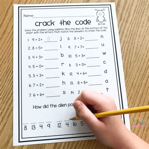 Free Printable Crack the Code Math - Primary Playground