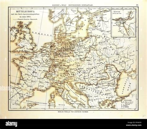 Map of Central Europe in 1803 Stock Photo - Alamy