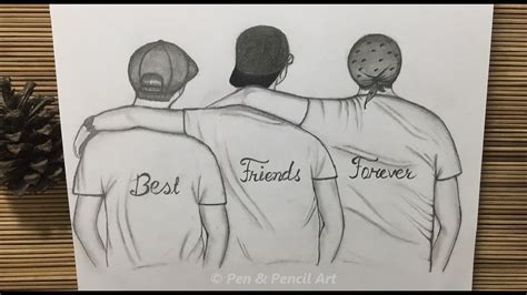 Friendship Drawings In Pencil